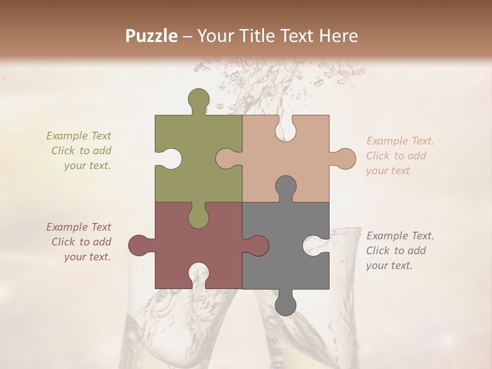 Liquid Splash Champaign Drink PowerPoint Template