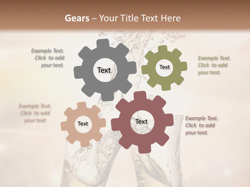 Liquid Splash Champaign Drink PowerPoint Template