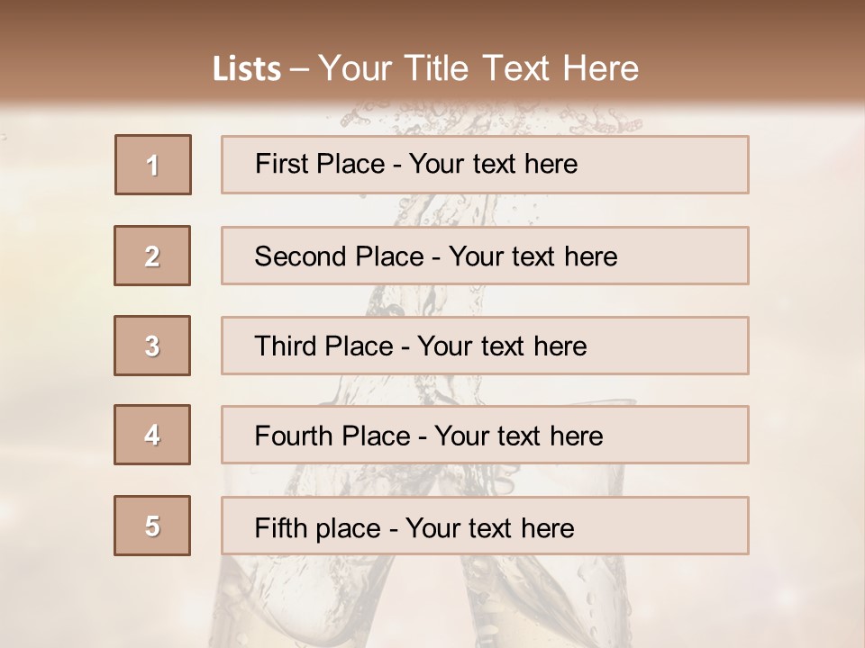 Liquid Splash Champaign Drink PowerPoint Template