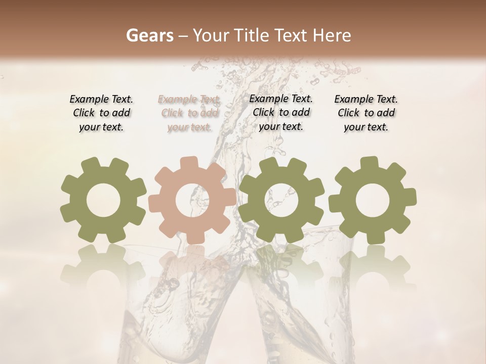 Liquid Splash Champaign Drink PowerPoint Template