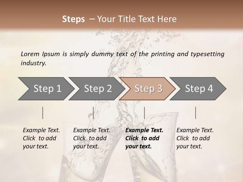 Liquid Splash Champaign Drink PowerPoint Template