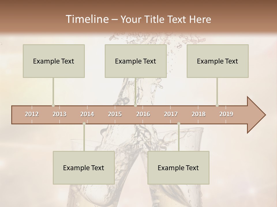Liquid Splash Champaign Drink PowerPoint Template