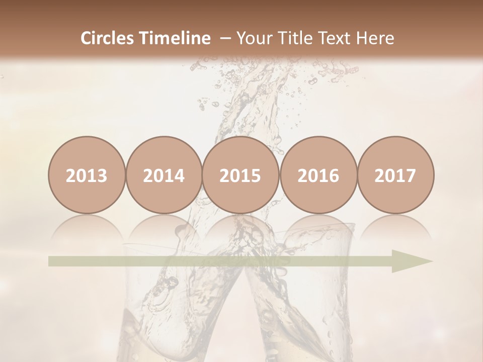 Liquid Splash Champaign Drink PowerPoint Template