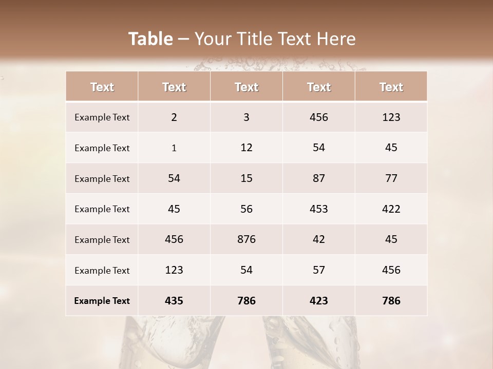 Liquid Splash Champaign Drink PowerPoint Template