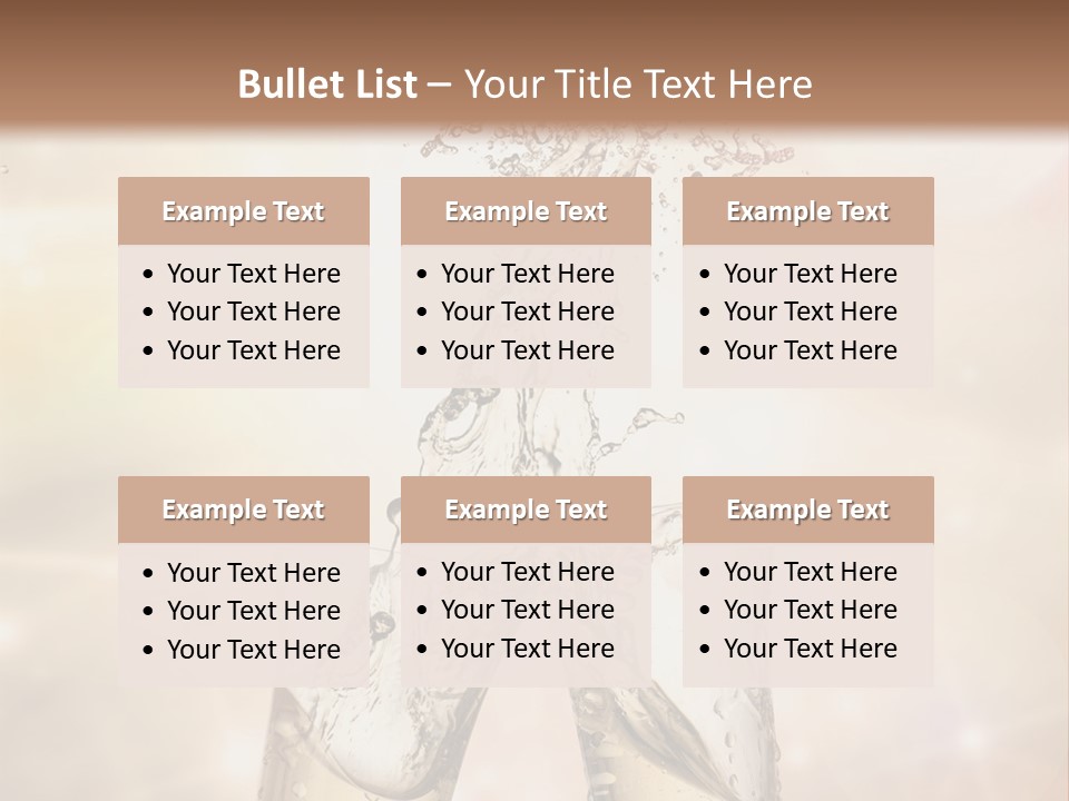 Liquid Splash Champaign Drink PowerPoint Template