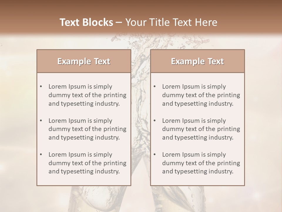 Liquid Splash Champaign Drink PowerPoint Template