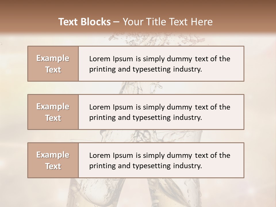 Liquid Splash Champaign Drink PowerPoint Template
