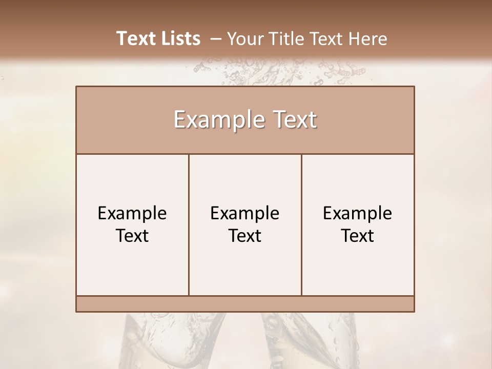 Liquid Splash Champaign Drink PowerPoint Template