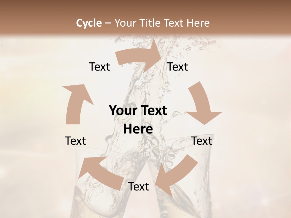 Liquid Splash Champaign Drink PowerPoint Template