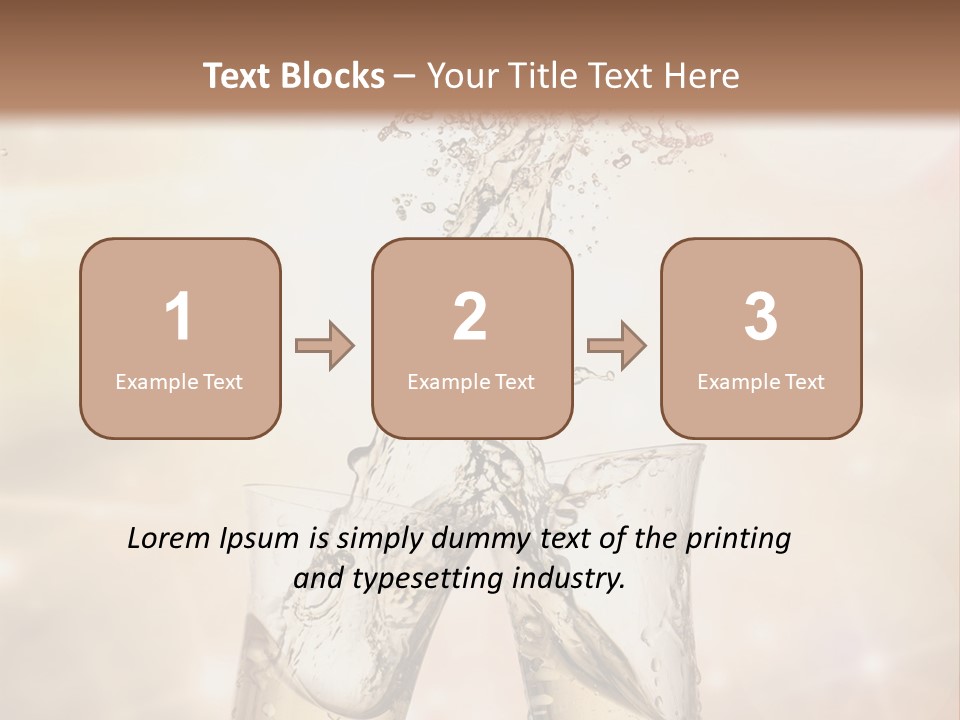 Liquid Splash Champaign Drink PowerPoint Template