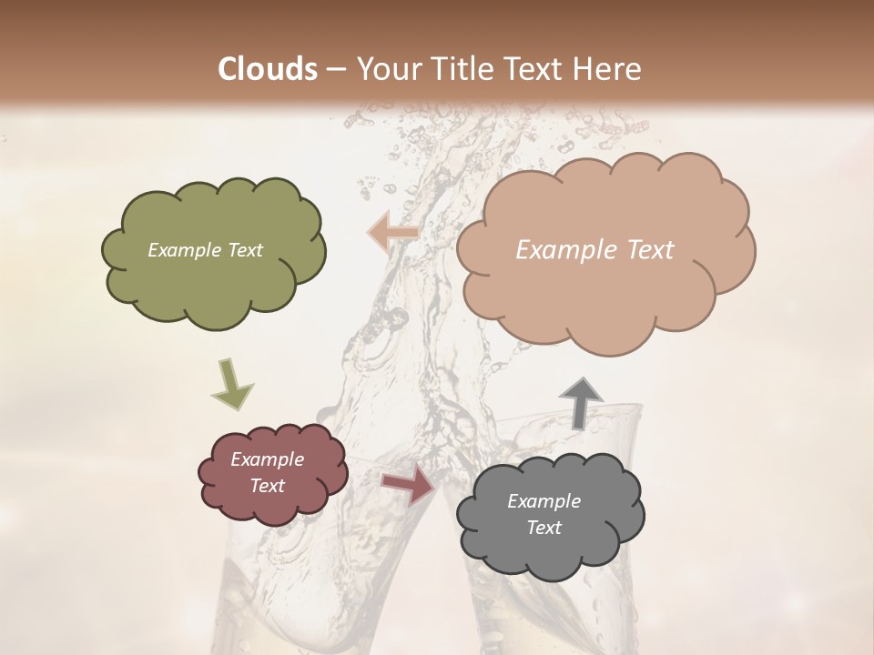 Liquid Splash Champaign Drink PowerPoint Template