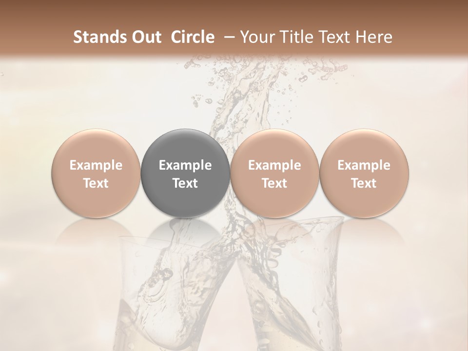 Liquid Splash Champaign Drink PowerPoint Template