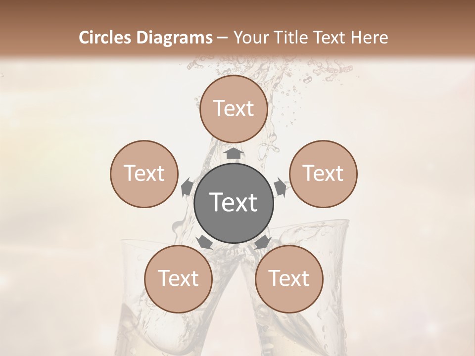 Liquid Splash Champaign Drink PowerPoint Template