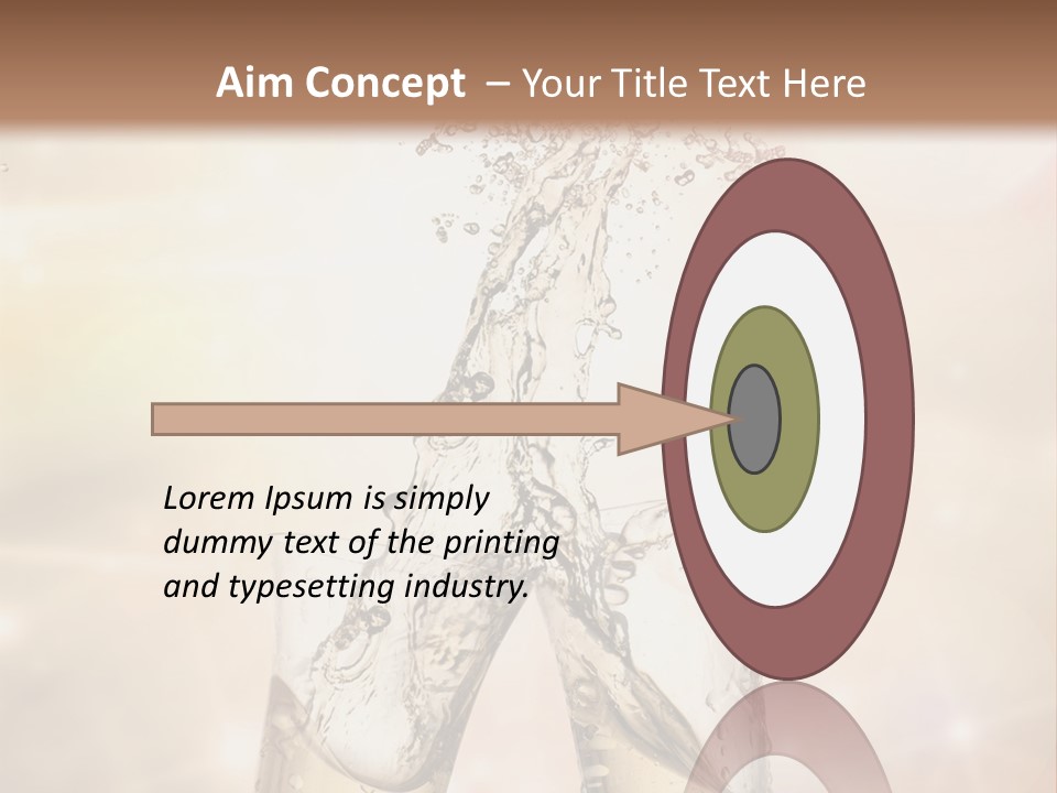 Liquid Splash Champaign Drink PowerPoint Template