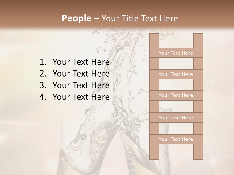 Liquid Splash Champaign Drink PowerPoint Template