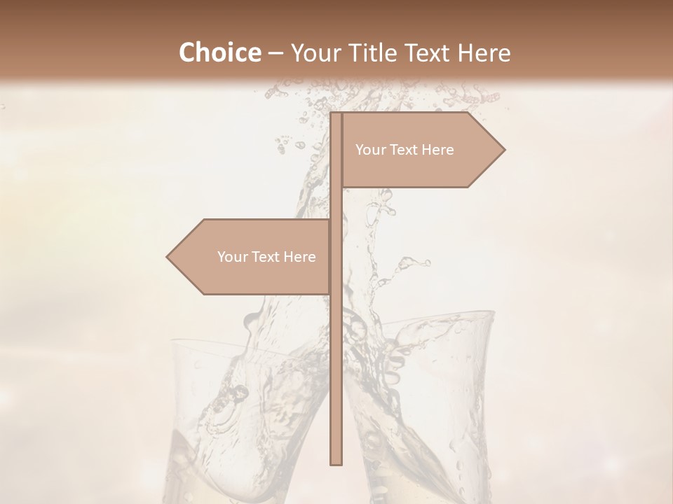 Liquid Splash Champaign Drink PowerPoint Template