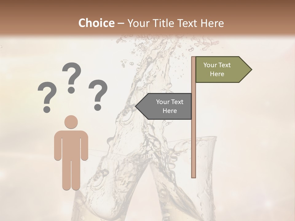 Liquid Splash Champaign Drink PowerPoint Template