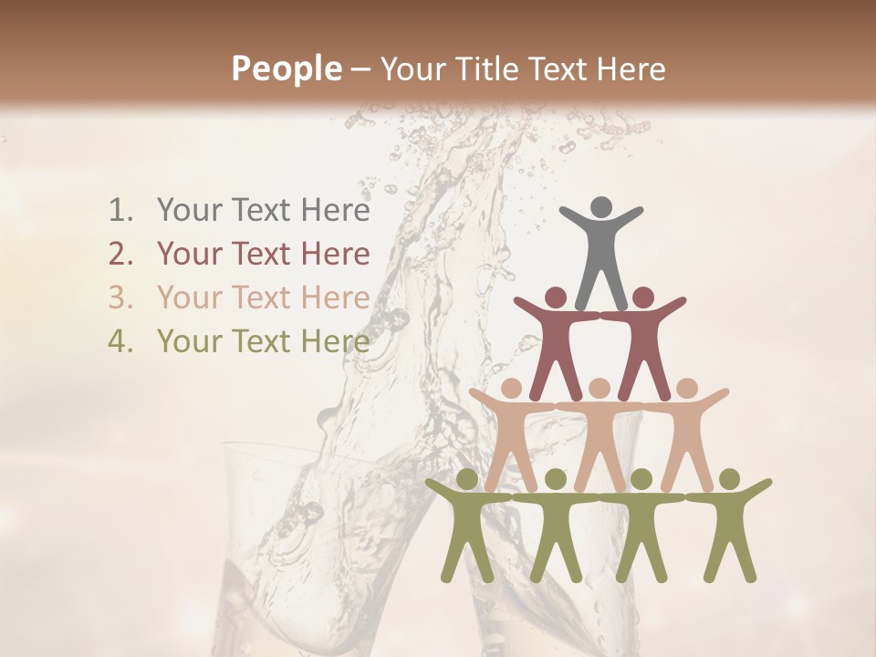 Liquid Splash Champaign Drink PowerPoint Template