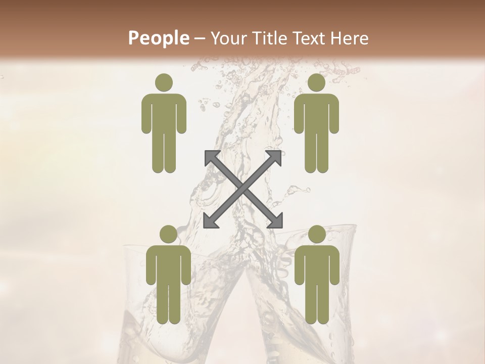 Liquid Splash Champaign Drink PowerPoint Template