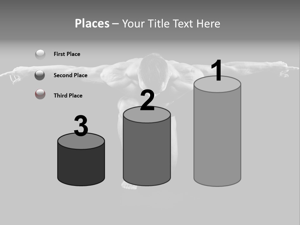 Black And White Pack Strength PowerPoint Template