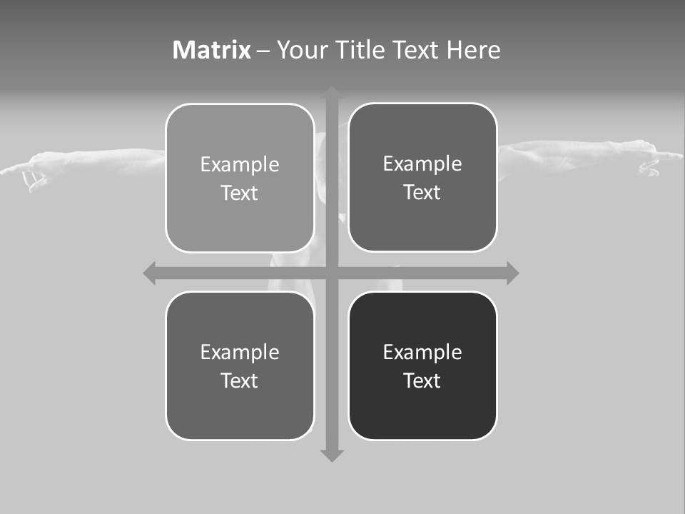 Black And White Pack Strength PowerPoint Template