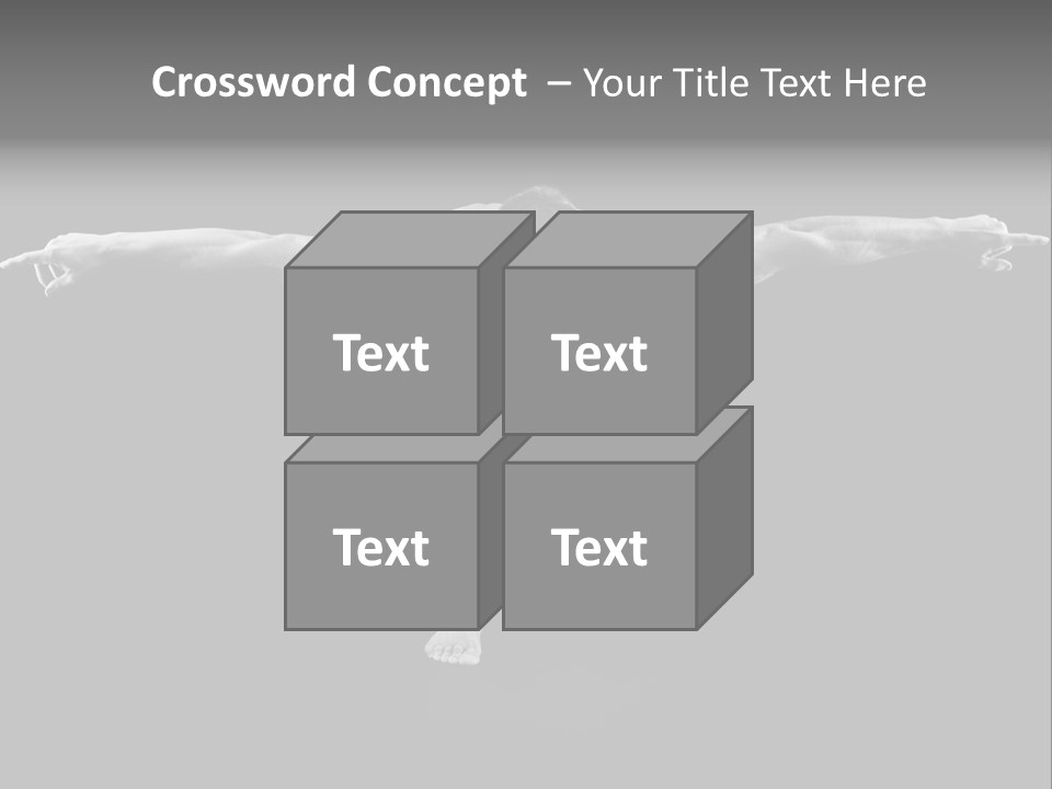 Black And White Pack Strength PowerPoint Template