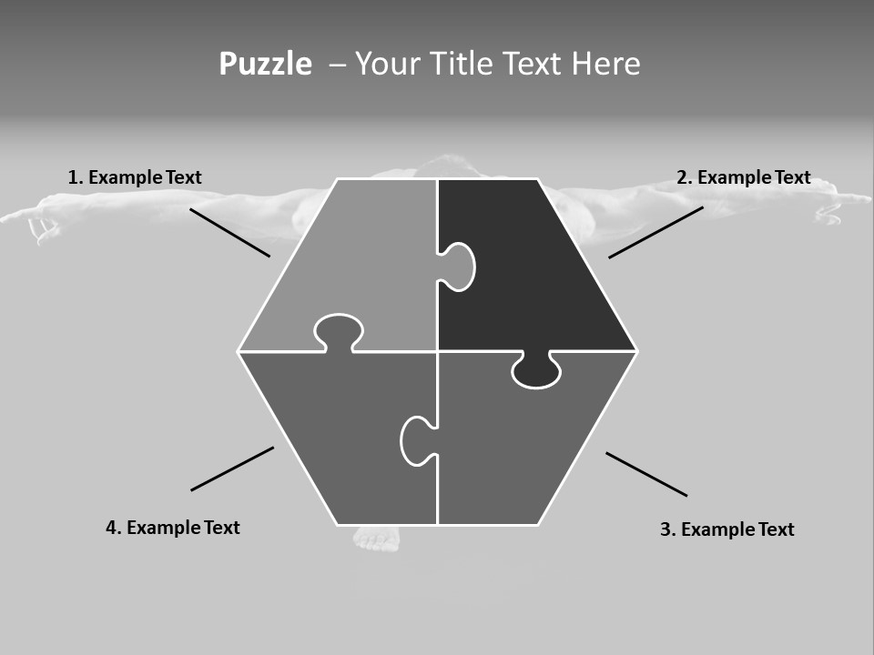 Black And White Pack Strength PowerPoint Template