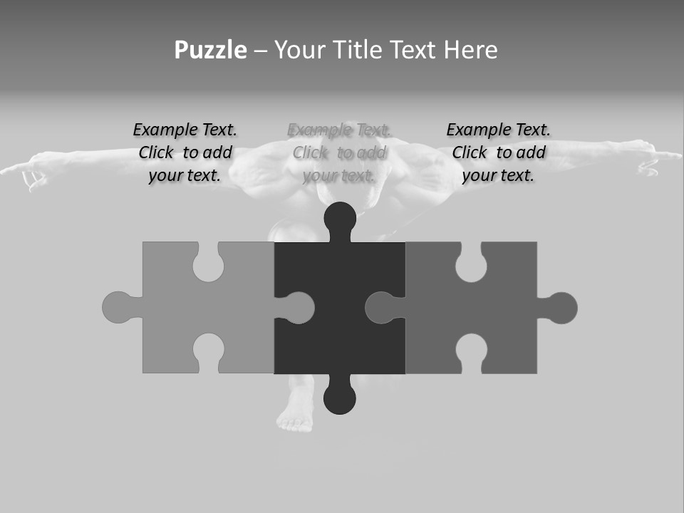 Black And White Pack Strength PowerPoint Template