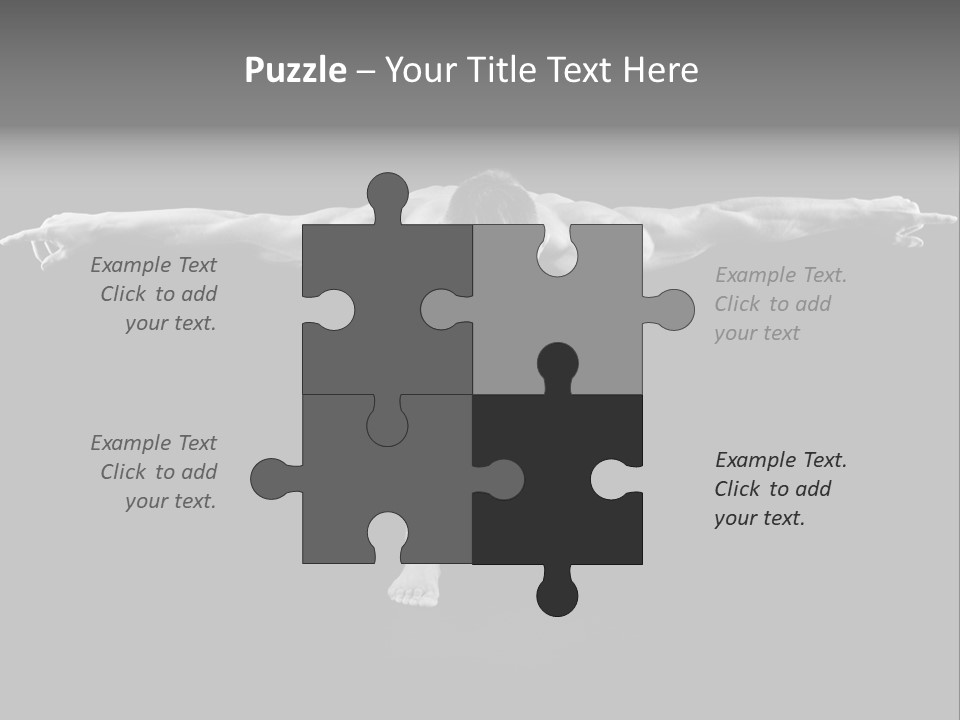 Black And White Pack Strength PowerPoint Template