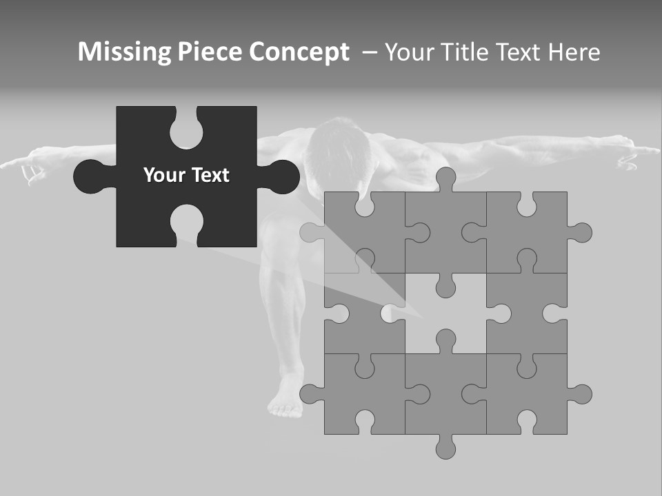 Black And White Pack Strength PowerPoint Template