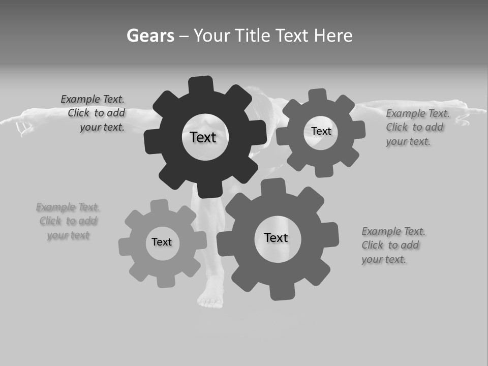 Black And White Pack Strength PowerPoint Template