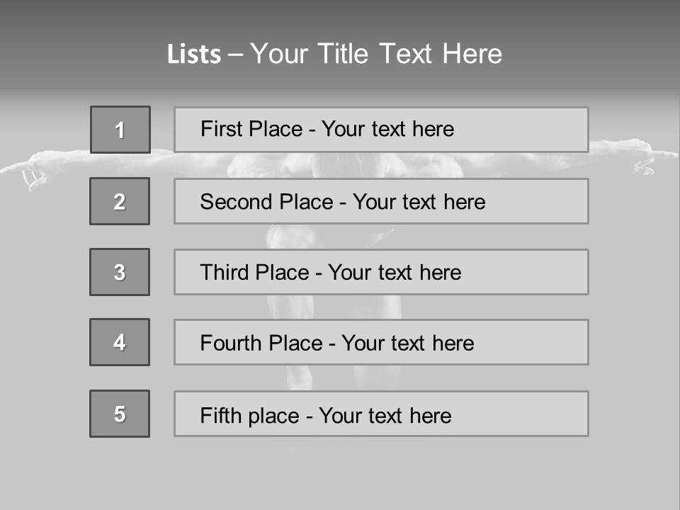 Black And White Pack Strength PowerPoint Template
