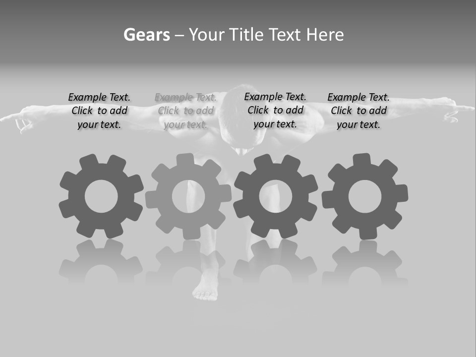 Black And White Pack Strength PowerPoint Template