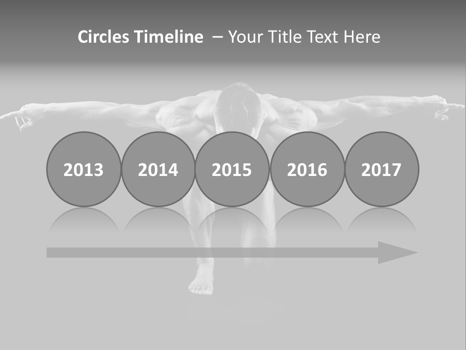 Black And White Pack Strength PowerPoint Template