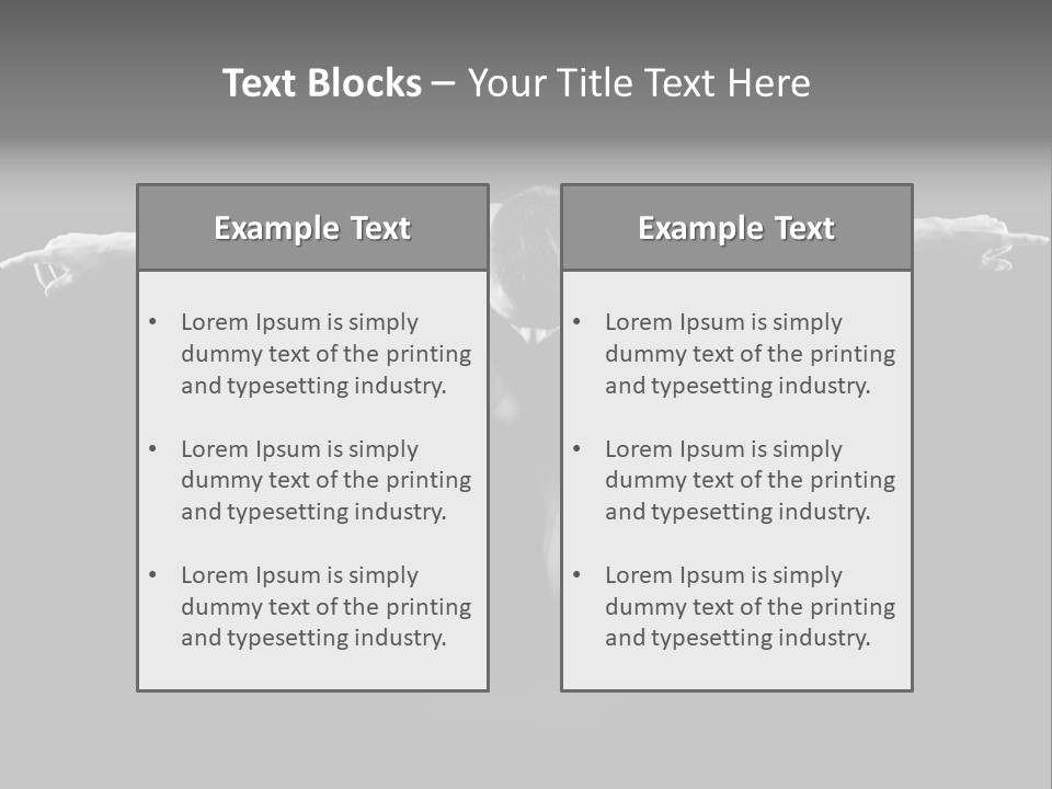 Black And White Pack Strength PowerPoint Template