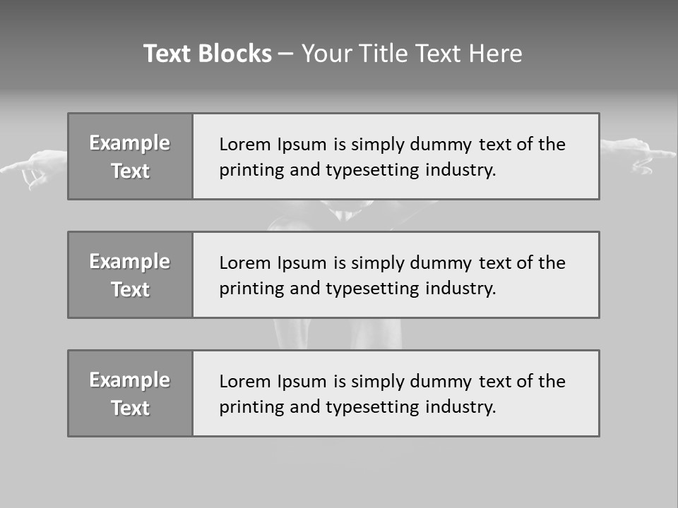 Black And White Pack Strength PowerPoint Template