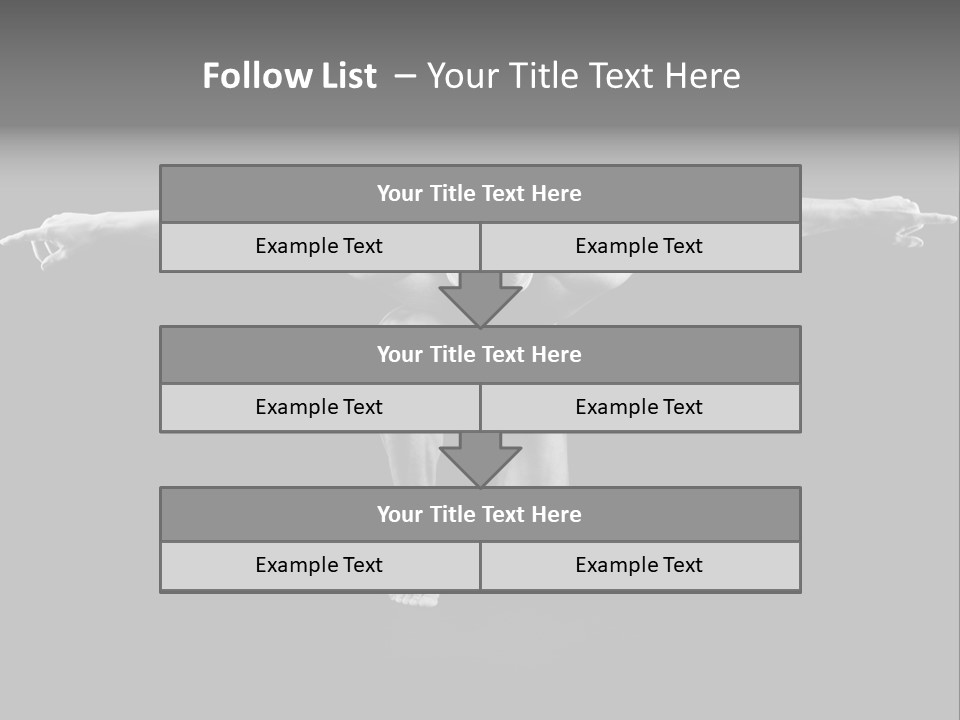 Black And White Pack Strength PowerPoint Template