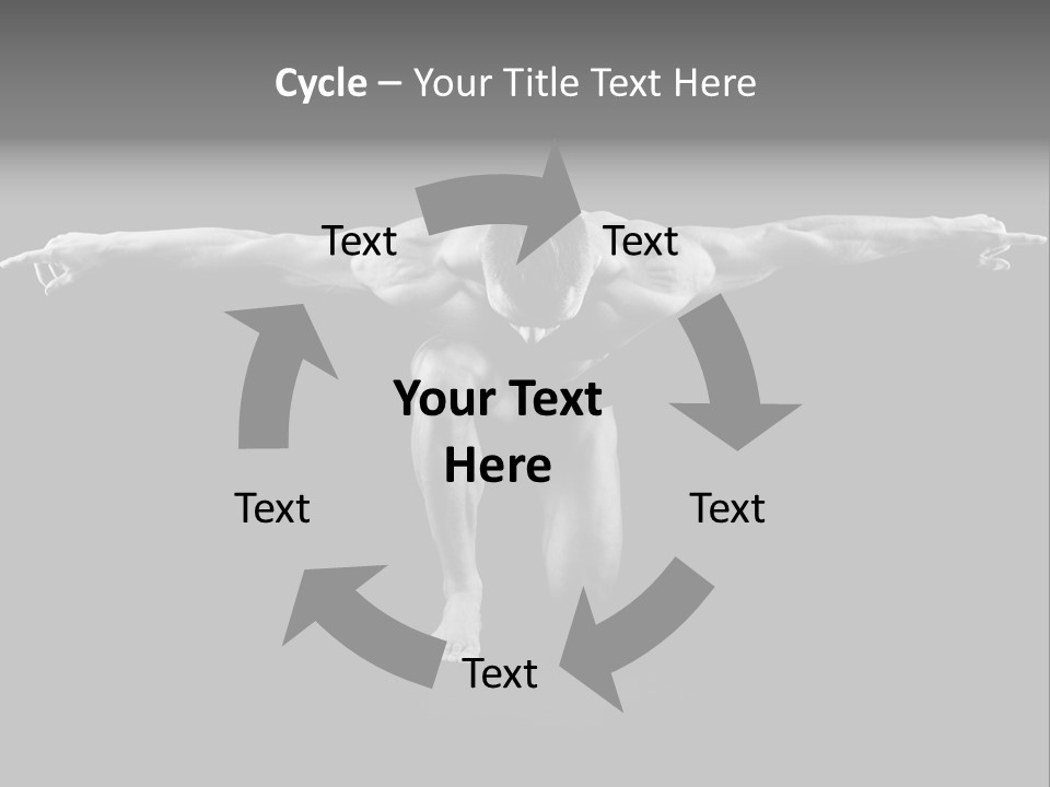 Black And White Pack Strength PowerPoint Template