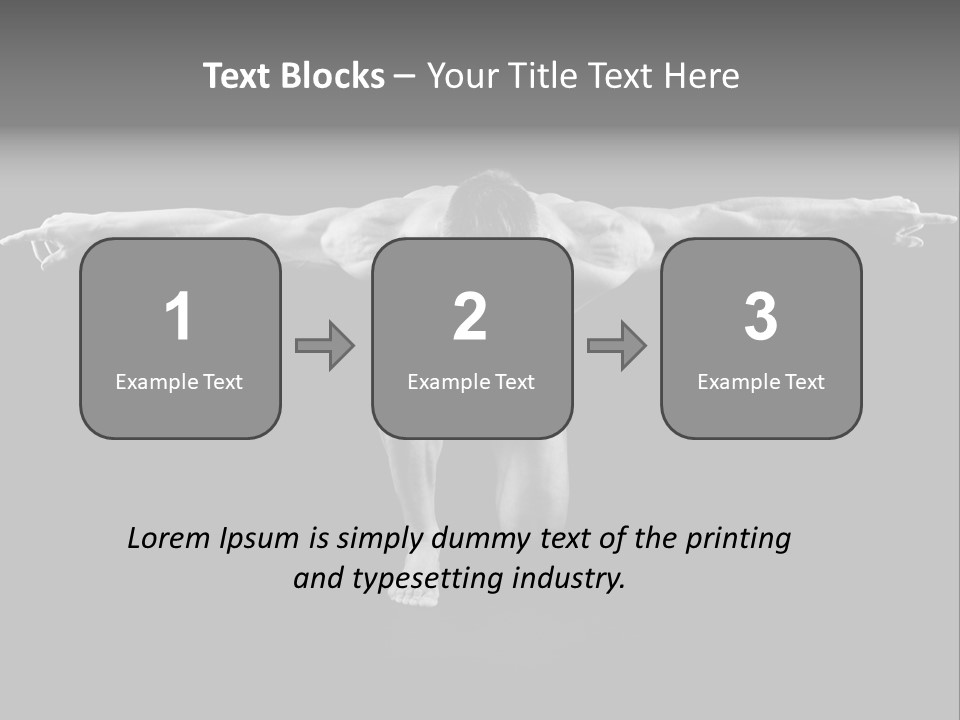 Black And White Pack Strength PowerPoint Template