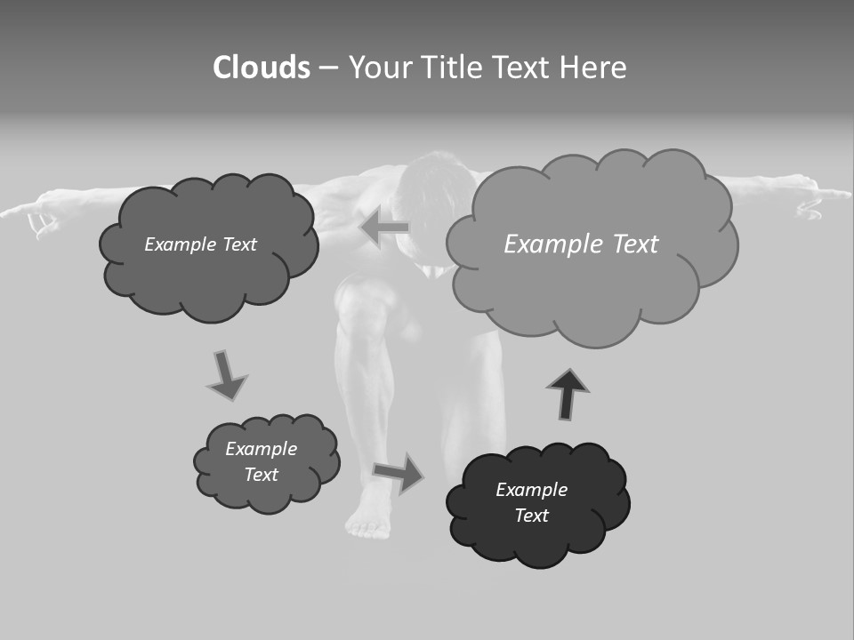 Black And White Pack Strength PowerPoint Template