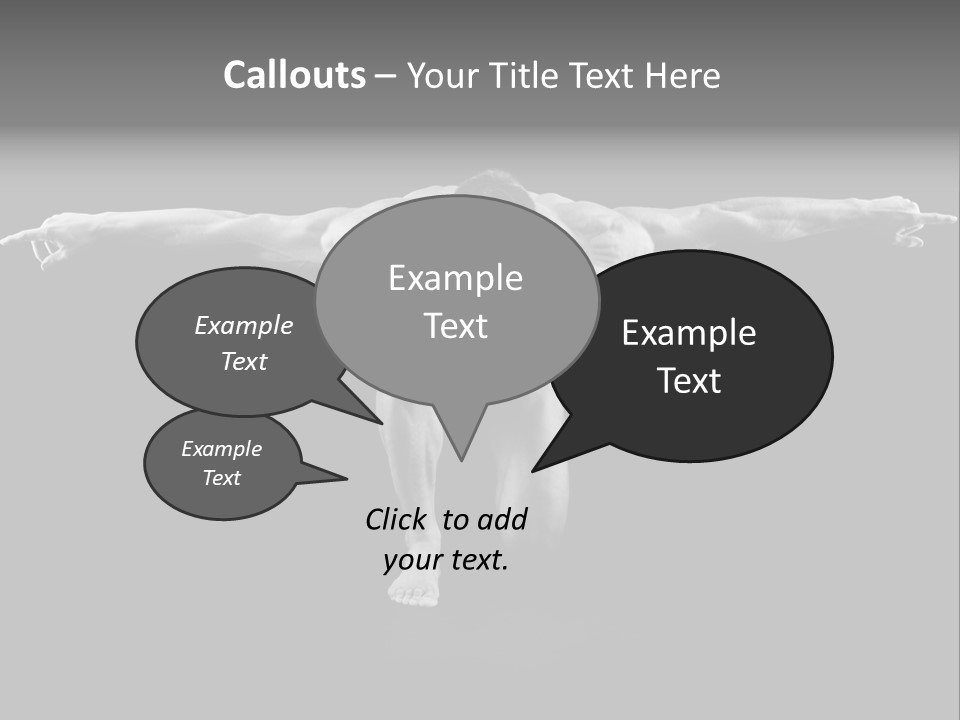 Black And White Pack Strength PowerPoint Template