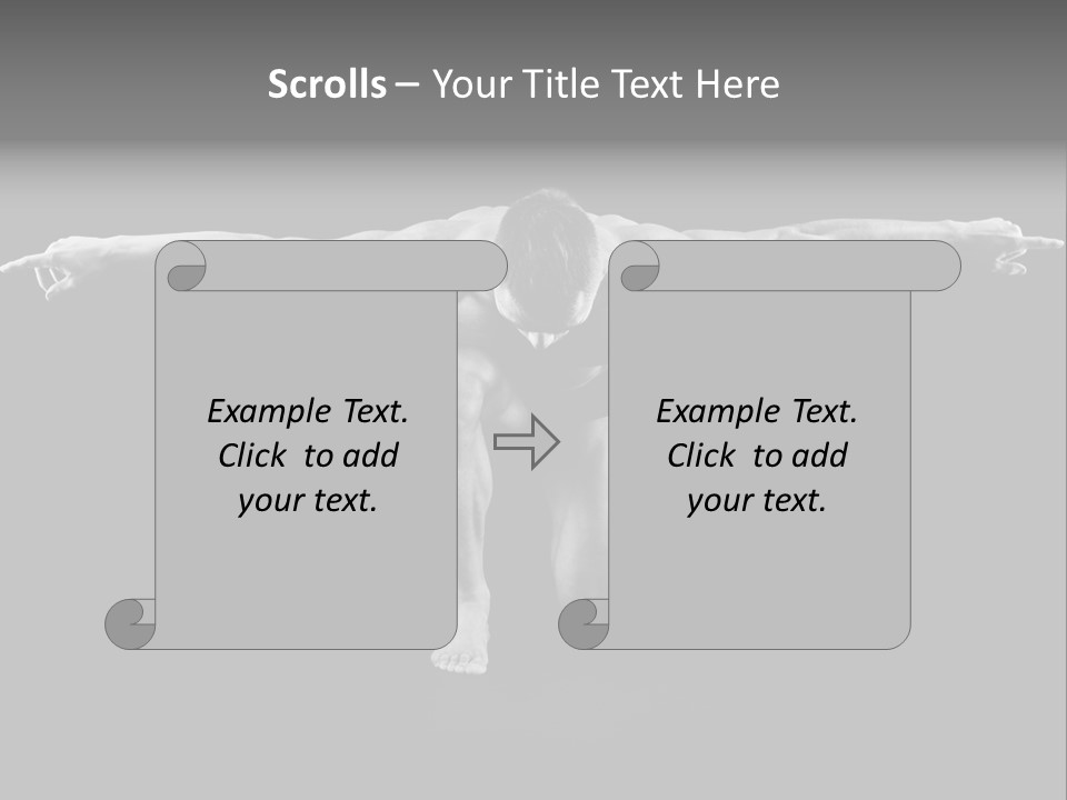 Black And White Pack Strength PowerPoint Template