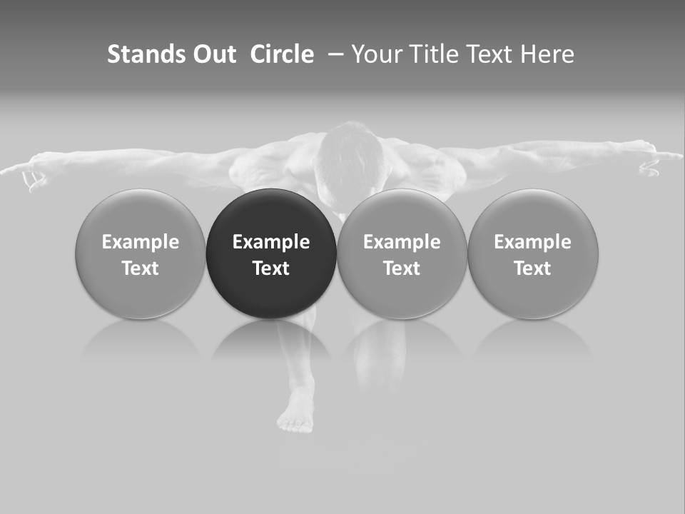 Black And White Pack Strength PowerPoint Template