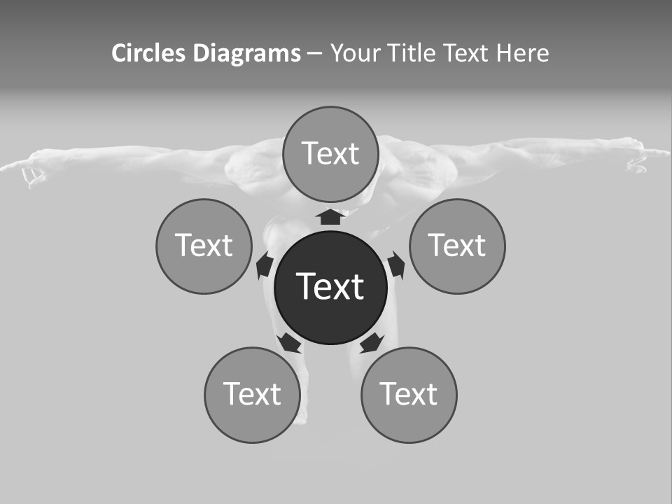 Black And White Pack Strength PowerPoint Template