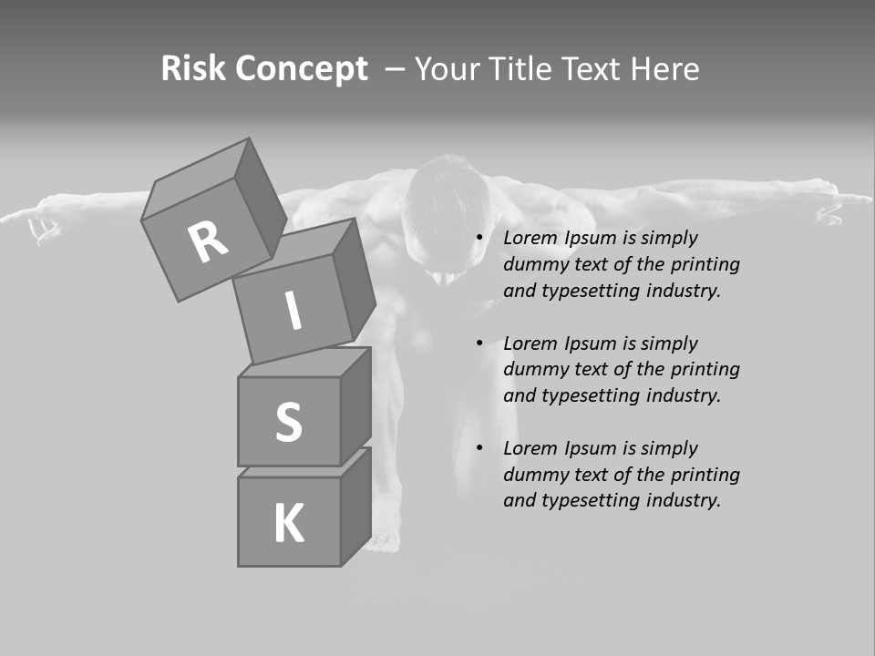 Black And White Pack Strength PowerPoint Template