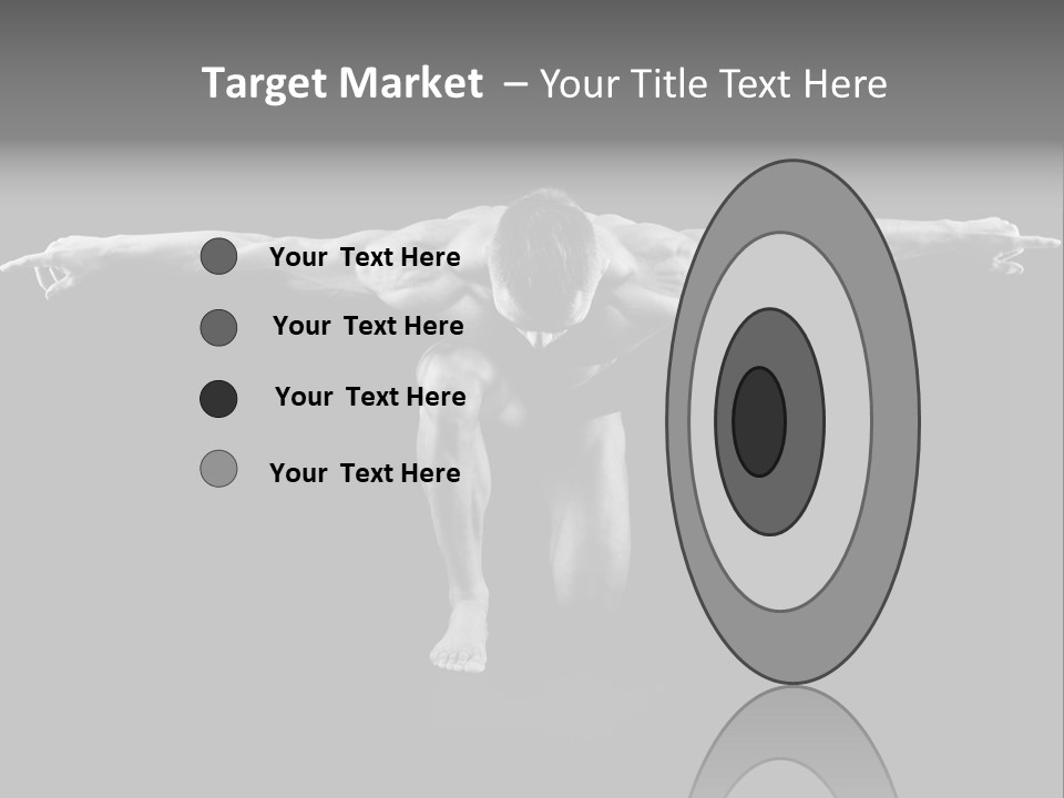 Black And White Pack Strength PowerPoint Template