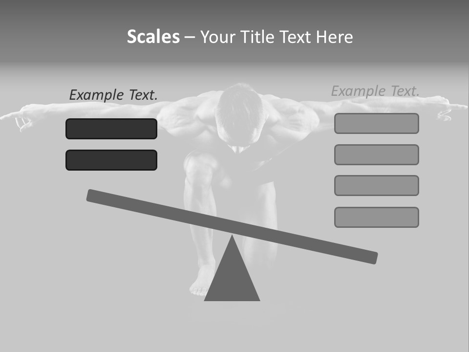 Black And White Pack Strength PowerPoint Template