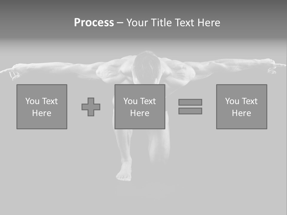 Black And White Pack Strength PowerPoint Template