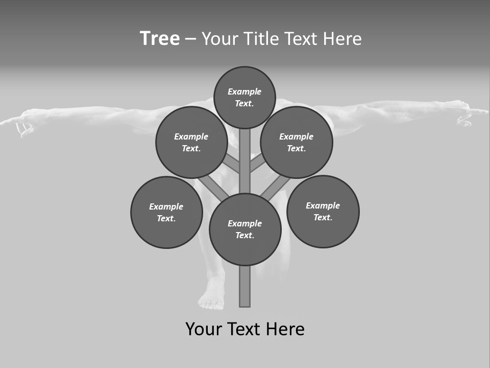 Black And White Pack Strength PowerPoint Template