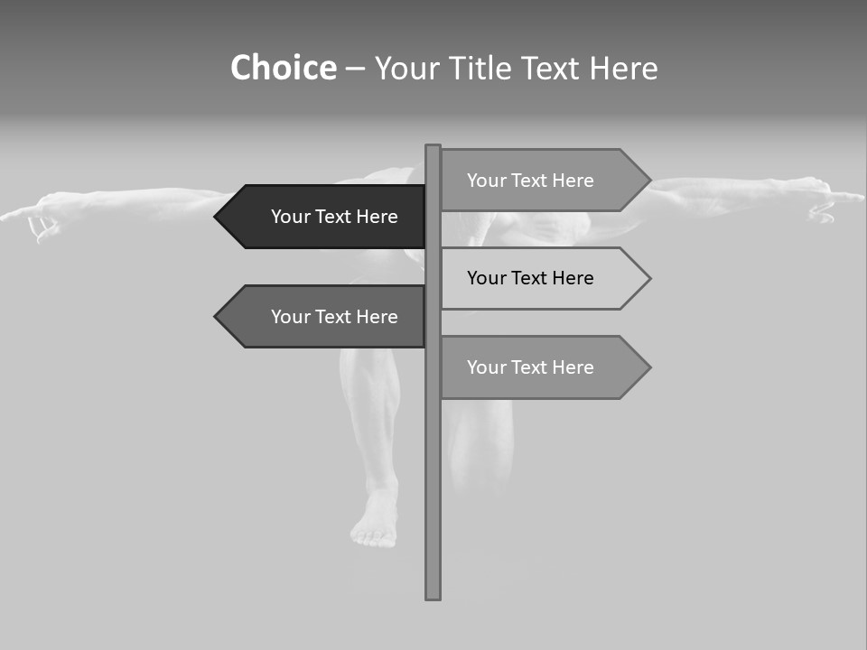 Black And White Pack Strength PowerPoint Template